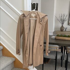 Tan Trench Coat with Hood Michael kors XS